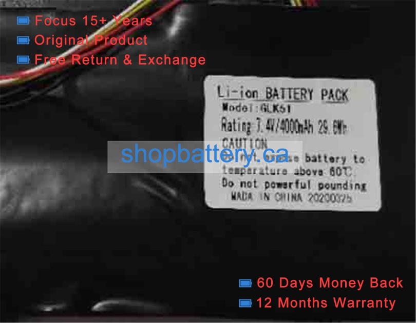 Glk51 battery store, dere 7.4V 29.6Wh batteries for canada - Click Image to Close