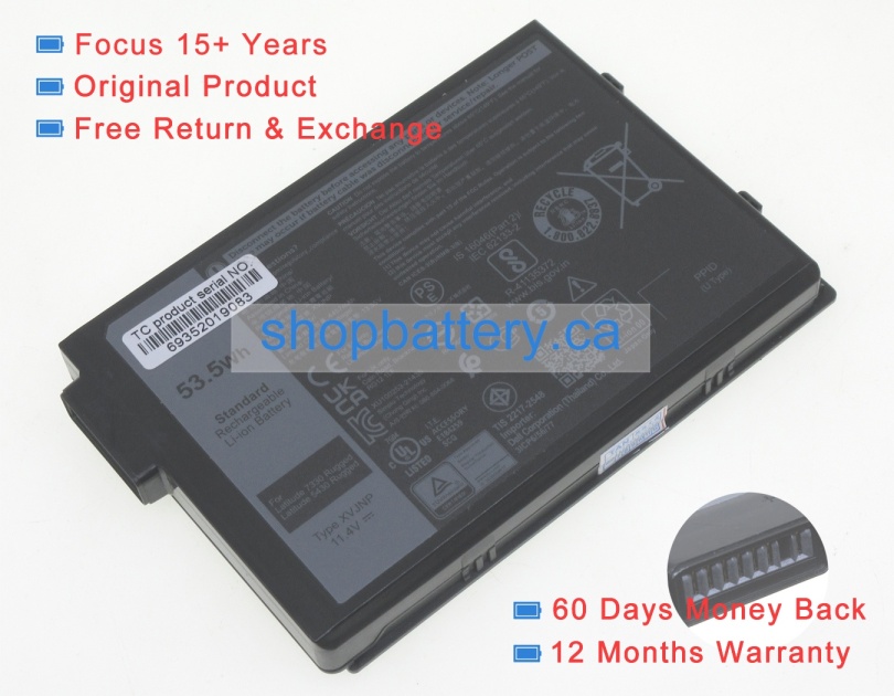 Rugged extreme p149g battery store, dell 53.5Wh batteries for canada - Click Image to Close